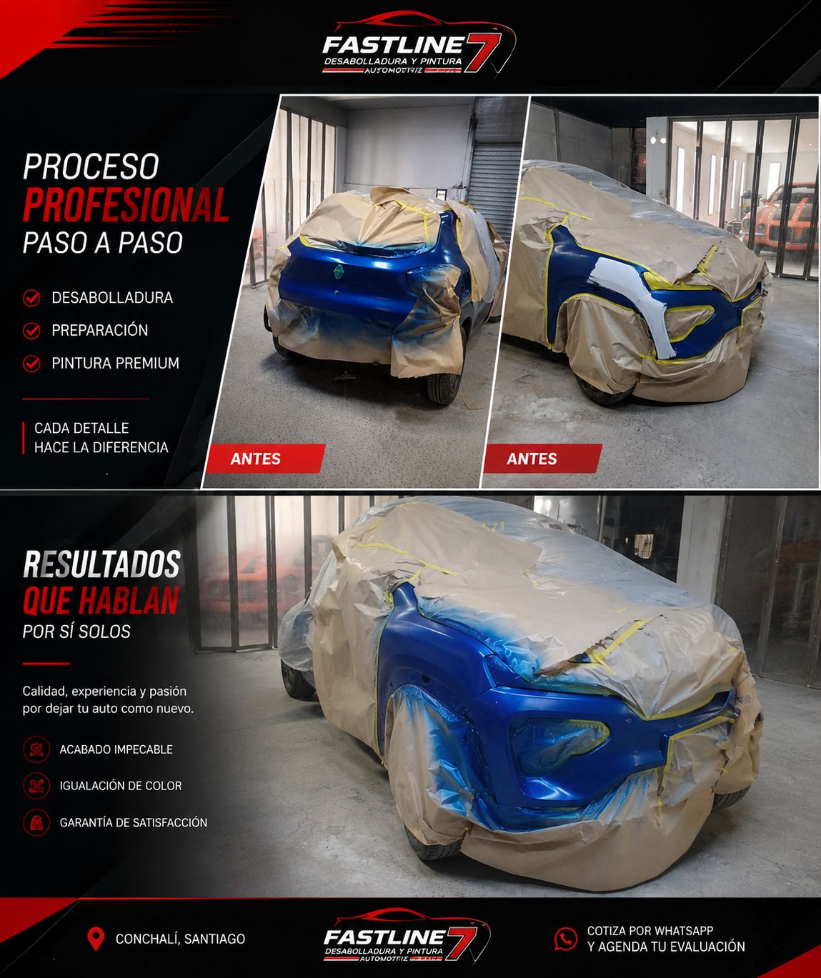 Proceso de pintura automotriz Fastline 7